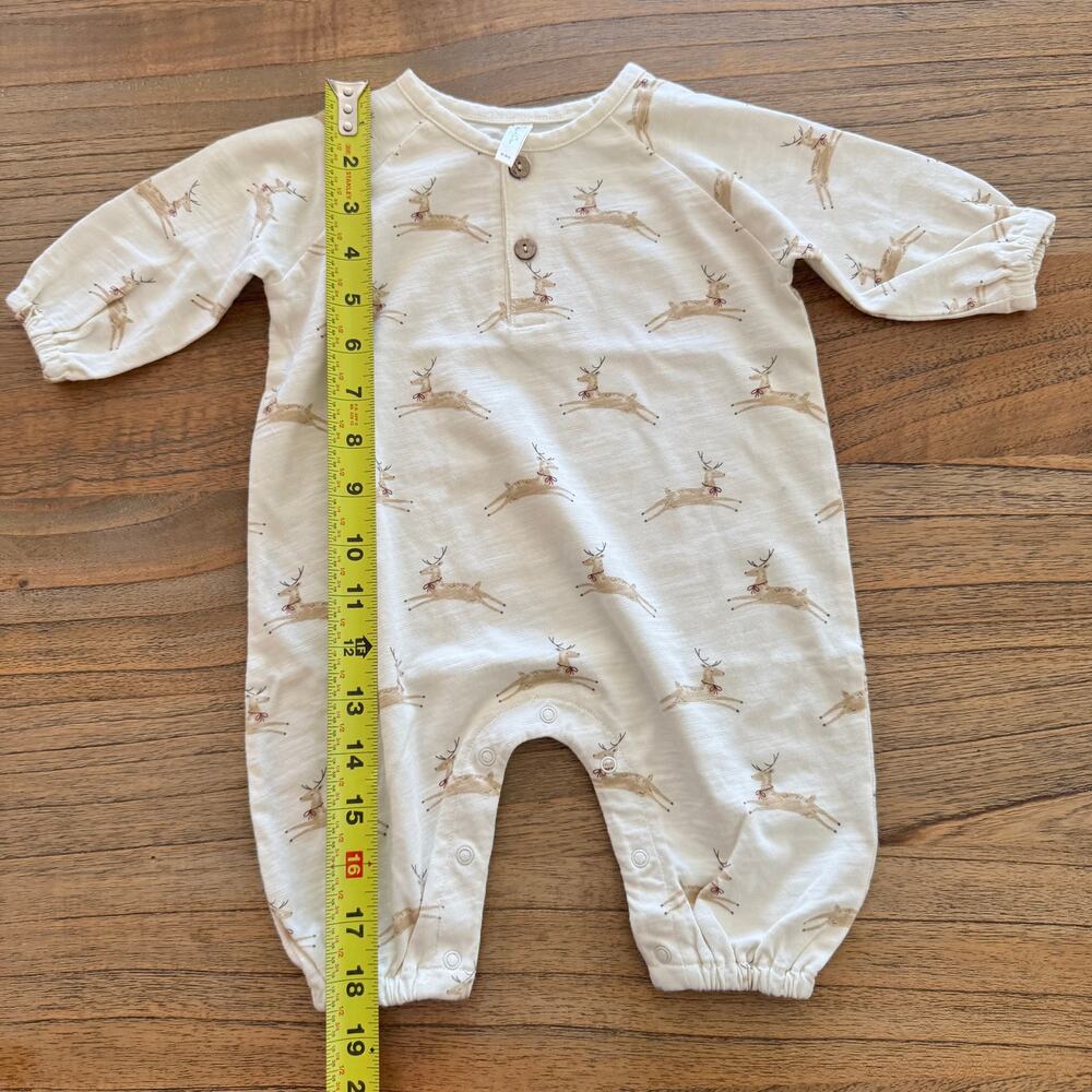 Rylee + Cru Reindeer Romper - Size 0-3m - Picture 4 of 4